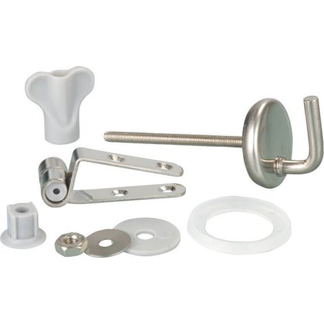 15 fixations abattant WC, fixation inox avec clip rapide, kit montage cuvette, compatible Fix-Clip Beach Java Mare Rhodos Rubin Sonate Tropic (1/2)