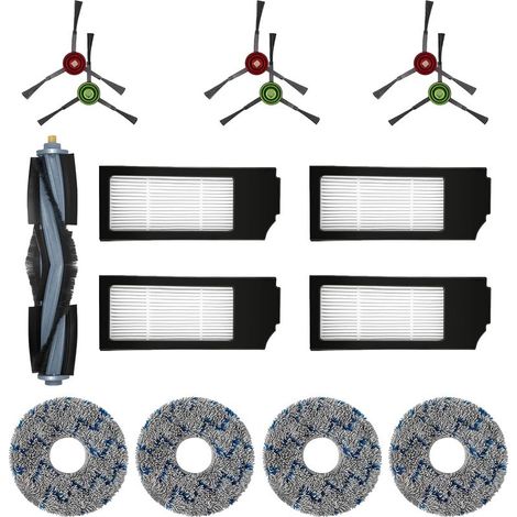Filtro de repuesto, cepillo y juego de accesorios de paño para aspiradoras robot Ecovacs DEEBOT T20 Omni T10 Omni DEEBOT X1 Omni X1 Turbo X1 Plus (15 piezas) (1/5)