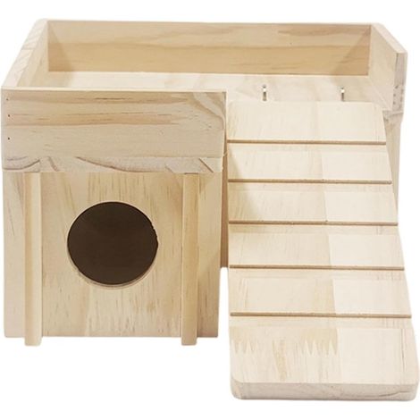 Reptile Cave Wooden Lizard Shelter with Climbing Ramp Reptile Cave Natural Terrarium Habitat Decor for Bearded Dragon Gecko Turtle Basking Climbing Resting Enclosure Accessory (1/5)