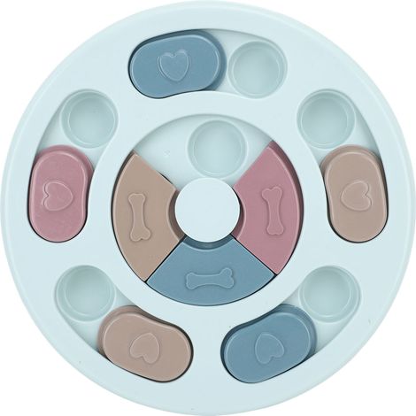 Rundes, interaktives, rutschfestes Spielzeug für Hunde, Katzen und Welpen (blau) (1/5)