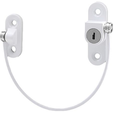 1 pcs Entrebâilleur Fenêtre Porte Restricteur de Porte de Fenêtre Verrou Fenetre UPVC Verrouillage de Limite Verrou de Sécurité Câble Serrure de Limite Avec Clé et Vis