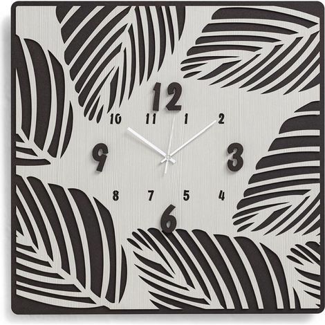 Orologio quadrato 30X30 cm da parete TROPICAL legno laminato RSN