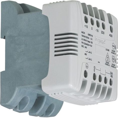 Trasformatore di comando e sicurezza con collegamento a vite – Primario: 230V-400V, Secondario: 24V-48V – 40VA - LEG044231