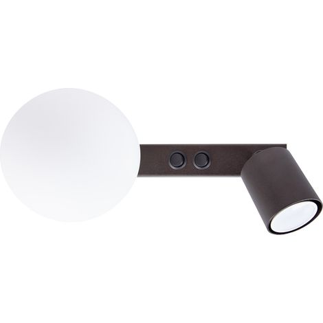 Applique Tavira bronzo sfera vetro spot orientabile G9+GU10 (1/2)