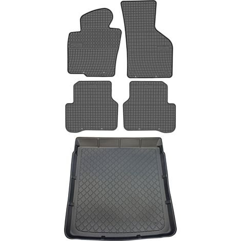 Set di tappetini in gomma per auto e tappetino per bagagliaio per Volkswagen Passat CC Fastback dal giugno 2008 al novembre 2016. (1/5)