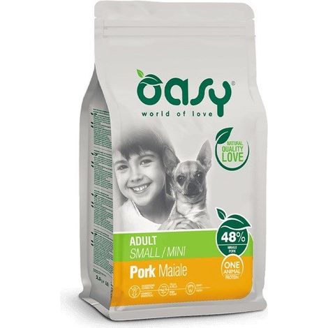 Oasy One Protéines Animales Adulte Petit/Mini Porc 2,5 kg