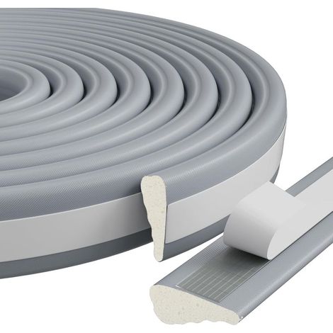 Joints d'étanchéité pour portes et fenêtres, isolation phonique, bandes de mousse autocollantes, gris, 5 mètres (1/5)