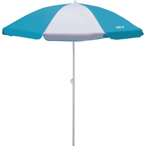 Sombrilla de playa turquesa, 180 cm, protección UV