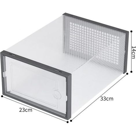 Armoire à Chaussures Réglables Étagère à Empilable Meuble Chaussure en à Portable Cube à Chau 1pcs Métal (1/4)
