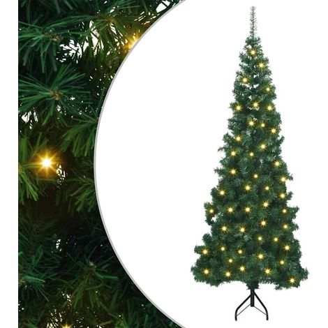 Eckiger künstlicher Weihnachtsbaum Grün 180 cm PVC und Metall