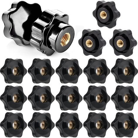 20 Pièces Bouton de Serrage M6x25mm, Bouton Moleté Ecrou, Écrous à poignée Étoile, Écrou de Serrage, Étoile Tête Écrous de Serrage Bouton, pour Mécaniques, Mobilier, Équipements Électroniques (1/5)