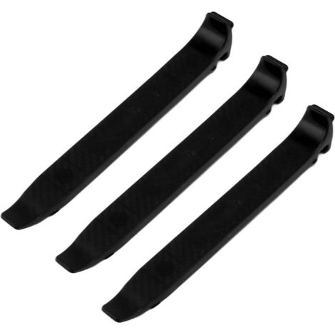 Démonte-pneu de vélo en fibre de verre haute résistance, largeur 16 mm, ergonomique et antidérapant, noir (1/5)