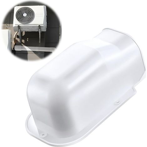 Connecteur Mural,Conduit Mural,Couvercle de Protection de Canal de Conduit,Couvercle de Conduit décoratif en PVC pour Conduit Mural,Kit de Couvercle de Ligne décoratif en PVC pour climatiseur (1/5)
