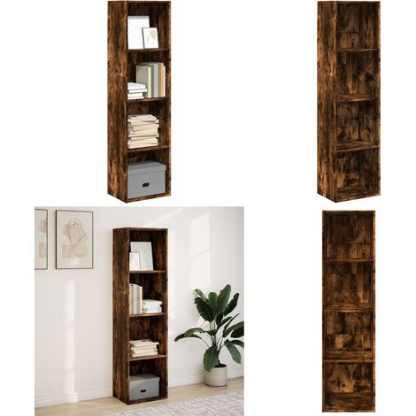 vidaXL Bücherregal Räuchereiche 40x30x152 cm Holzwerkstoff (1/5)