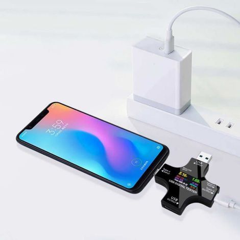 Testeur De Puissance USB - Multimètre LCD Type C Micro USB - Détection Tension Courant Charge - 1 Pièce (1/4)