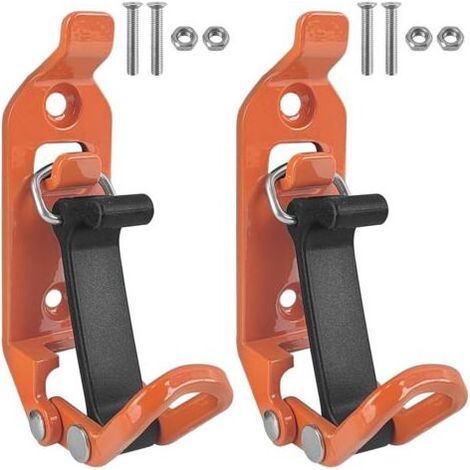 2 Pièces Cintre en Métal Support, Support Pelle, Accessoires de Galerie de Toit, Fixation de Porte Bagages de Toit avec Ecrous à Vis, Outil de Montage Mural pour Camions, Voitures et Bateaux (1/4)