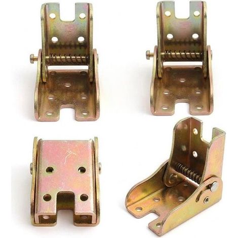 Cuatro patas de mesa, bisagras plegables con bloqueo, patas plegables con bloqueo, soporte, bisagra de consola plegable adecuada para escritorios (1/5)