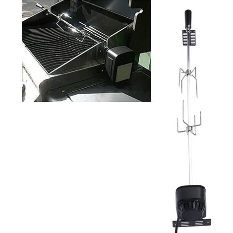 Griglia elettrica multifunzione rotante per barbecue - Kit motore per barbecue in acciaio inox SUS 304, capacità 15 kg, regolabile, per carni (maiale, pollo, agnello), spina USA, 100-240 V. (1/4)