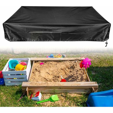 royaluxe - Housse de protection pour bac à sable étanche à la poussière - 120 x 120 cm - Bâche pour bac à sable - Avec cordon de serrage - Pour bac à sable - Pour piscine, terrasse -