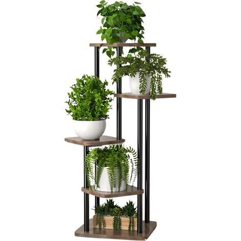 SOPORTE METÁLICO PARA PLANTAS DE PIE, ESTANTE PARA PLANTAS DE 106 CM [FLOWER BED1]