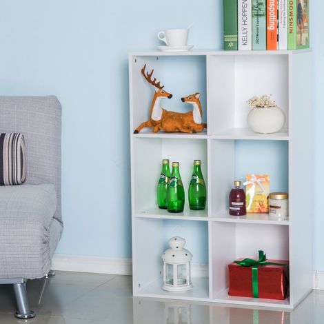 Libreria 3 Ripiani 91,5x29,5x61,5 in Legno Bianco (1/5)