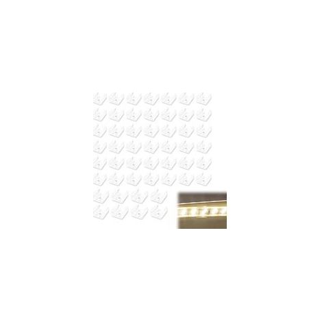 Clips de Montage pour Bande Lumineuse LED Néon, Support de Fixation en Plastique Translucide, Compatible avec Bandes de 12mm à 14mm, Idéal pour Décoration Intérieure et Extérieure, Paq (1/5)