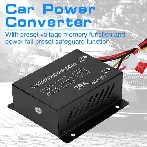 Convertisseur de tension 24V à 12V 20A 240W pour camion et voiture, transformateur abaisseur électrique DC-DC (1/5)