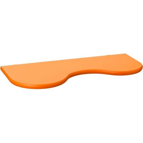 Set 4 Mensole per Camerette Bambini Arancioni dalla Forma Ondulare 76 Centimetri