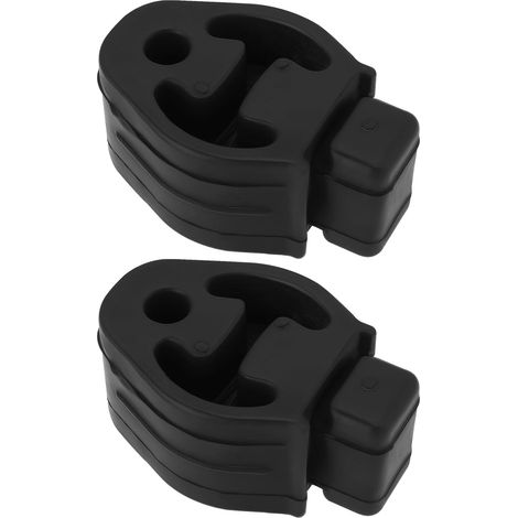 Lot de 2 Supports en Caoutchouc pour Pot d'échappement de Voiture Compatible avec C-Max Compatible avec Fiesta Compatible avec Focus Coussinet en Caoutchouc Avant Noir (1/5)