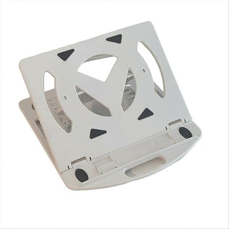360° drehbarer Laptopständer, tragbar, ergonomisch, neigbar, aus Kunststoff, höhenverstellbar. (1/5)
