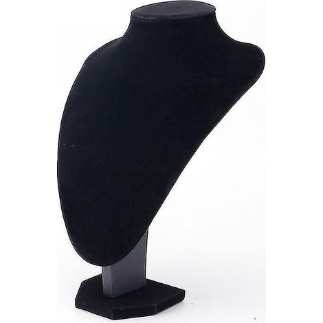 3D-Schmuckständer aus schwarzem Wildleder, Halterung für Anhänger und Kette. (1/4)