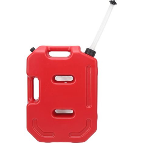 2.6-gallon or 10L petrol can, SUV spare fuel tank, red, for cars, motorbikes, ATVs and UTVs, petrol and oil storage can without stand. (1/5)