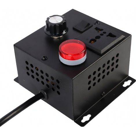 Regulador de voltaje compacto y portátil de 220 V CA y 4000 W con control variable de voltaje, velocidad, temperatura e iluminación. (1/5)