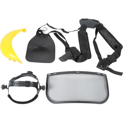 Casque de sécurité pour tondeuse à gazon, masque de protection, visière en maille avec sangle, outils de jardinage et d'entretien forestier (1/5)