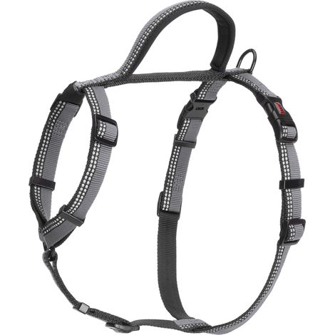 Pettorina da passeggio HALTI - pettorina anti-trazione con impugnatura, leggera, catarifrangente e regolabile, ideale per l’addestramento. Ideale per cuccioli e cani piccoli (Taglia S, Nero) (1/5)