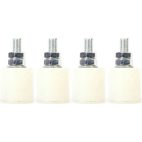 4 pcs Guide Porte Coulissante, 40 x 40,Olive or Guide Rollers for Sliding Doors, Sliding Door Guides or Other Applications, Plaque de Guidage Nylon,Fixation avec Tige Filetée (1/4)