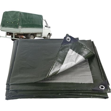 Tarps Heavy Duty Bâche imperméable pour l'extérieur - Toit d'ombrage d'extérieur imperméable avec Protection UV - Grande bâche de Protection en Aluminium pour caravanes, Bateaux, Voitures (1/5)