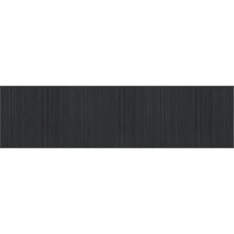 Tapis rectangulaire gris 80x300 cm bambou (1/5)