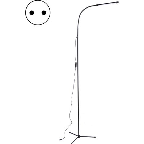 Lampadaire LED moderne avec minuterie, protection des yeux, intensité variable, idéal pour étudier ou jouer au piano, pour la maison (100-240 V). (1/5)