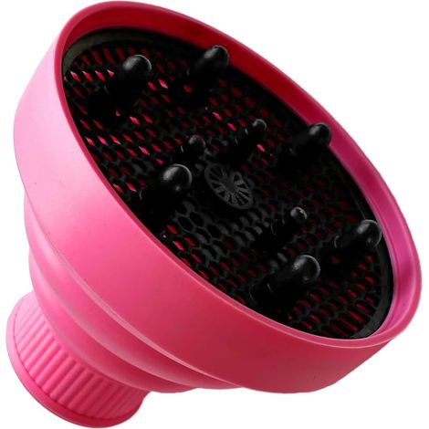 Difusor universal para secador de pelo, boquilla universal de 3,8-5 cm (rosa)