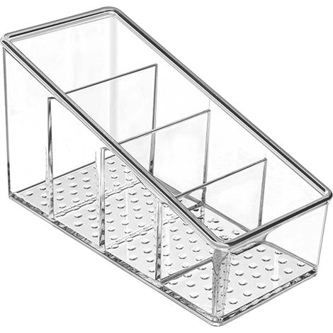 Boîte de rangement transparente pour télécommandes TV, petite boîte en plastique pour la maison, lot de 1 (1/4)