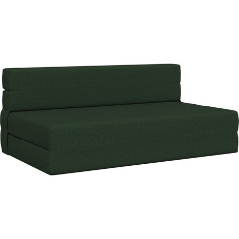 Klappsofa Bett Dunkelgrün 152 x 86,5 x 60 cm Stoff vidaXL