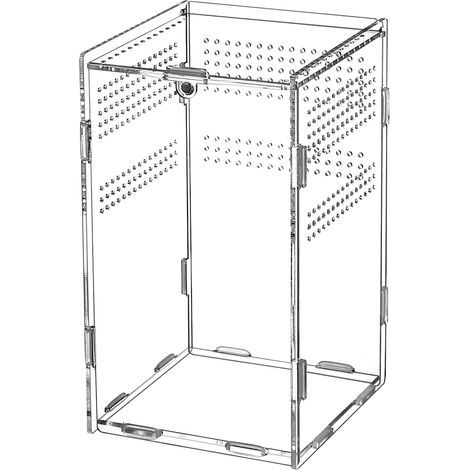 Acryl-Zuchtbox, transparent, magnetisch, belüftet, für Insekten und Reptilien (1/5)