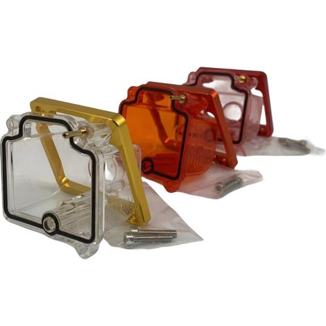 Pièces de modification de carburateur série PWK PE avec couvercle inférieur transparent pour chambre à flotteur, carter d'huile pour modification tout-terrain (Unique) (1/4)