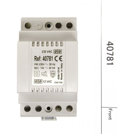 AIPHONE 40781 Trasformatore di tensione per apriporta e tastiera 230V - 12VAC