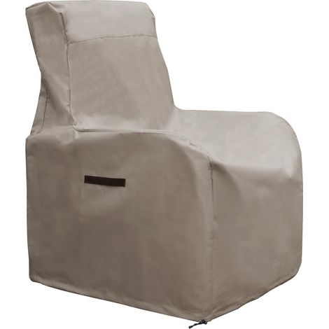 Housse de Chaise de Patio imperméable, Housse de Rangement pour Meubles d'extérieur, Protection Contre Les intempéries (Kaki) (1/5)