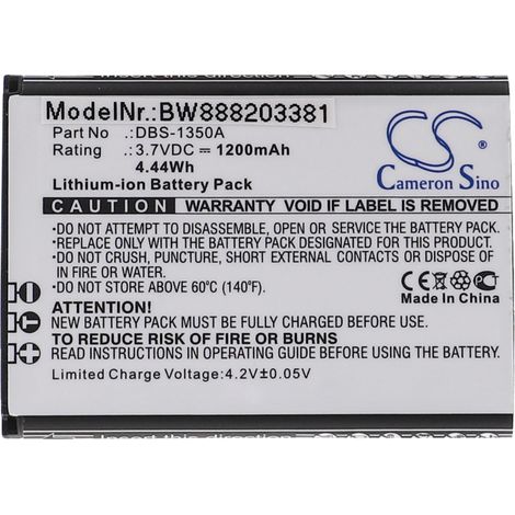 vhbw Akku kompatibel mit Doro 7060, DFC-0180, 7050 Flip, 7441, 7070 Handy Smartphone Telefon (1200 mAh, 3,7 V, Li-Ion) (1/4)