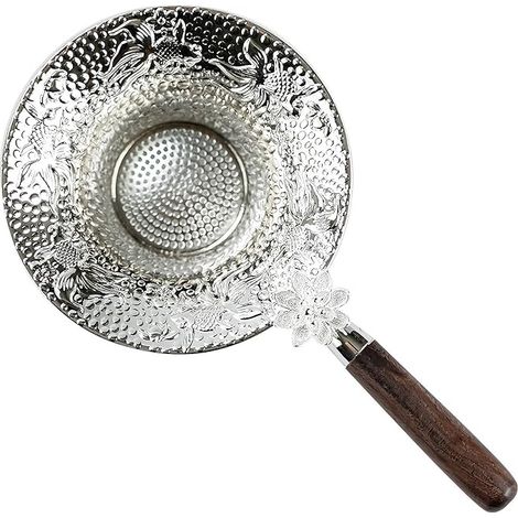 Filtre à thé maille réutilisable en acier inoxydable avec poignée - filtre à thé en vrac pour théières, tasses, bouilloires, tasses, maison, bureau, restaurant, café (1/5)