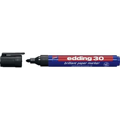 edding Pigmentmarker 30 4-30001 1,5-3mm Rundspitze schwarz (1/2)