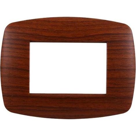 Ettroit Bticino Livinglight kompatible Platte 3 schlanke Kunststoffmodule, Farbe Bruyère – LN87303